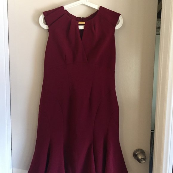 Ann Taylor Dress Burgundy Size Petite 2P - Picture 1 of 4